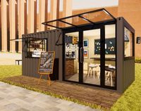 Villa Modulaire en Acier Démontable Moderne, Maison Préfabriquée de Luxe Personnalisée de 20 pieds/40 pieds pour le Camping et l'Usage Résidentiel