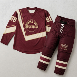 2026 New Trendy Professional Team Jersey and Pants OEM Wholesale Rate Manufacturer Custom Sublimated Ice Hockey Uniform Sets - Product Image 1