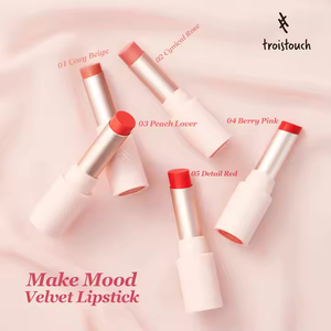 TROISTOUCH Make Mood Velvet Lipstick 03 Peach Lover, Color de Labios Aterciopelado Coreano Elegante, Maquillaje Profesional - Product Image 6