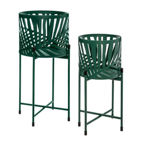 Wrought Iron Flower Rack with Simply Flower Pot Stand Rectangle Storage <b>Baskets</b> for Garden Application - Product Image 6