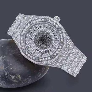 Splendid Gift Jewelry Diamond <b>Watch</b> <b>Case</b> 28mm Analog Quartz Sapphire Crystal ETA Movement Stainless Steel Band Deployment Clasp - Product Image 5