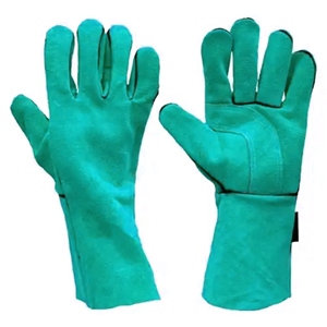 Gants de sécurité pour la soudure en cuir de vachette pleine fleur de qualité supérieure, résistants et durables, avec renforts pour une protection longue durée des mains - Product Image 2