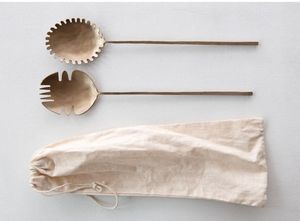 Contemporary Stainless Steel Metal <b>Salad</b> <b>Server</b> For Healthy <b>Salad</b> Mixing Serving Kitchen Accessories And Dining Decor - Product Image 2