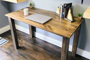 Mesa de Comedor de Madera Sólida de Estilo Rústico de Lujo, Muebles de Comedor de Madera Hechos a Mano con Textura de Grano Natural para Espacios de Comedor Modernos - Product Image 3