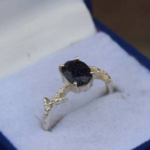 Oval Black Onyx 925 Sliver Vintage Engagement <b>Ring</b> Handmade Gemstone Jewelry IGI Certified From Rajasthan Gift for Women - Product Image 4