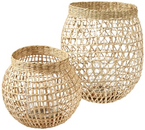 Custom Candle Holder For Wedding Decoration Seagrass Candle Holders <b>Lanterns</b> and Candle Jars OEM in Vietnam Manufacturer - Product Image 4