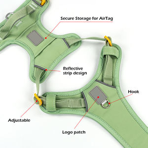 Customizable Pet Chest <b>Harness</b> Washable Plush Material No Pull Structure for Dogs Easy to Wear With Sturdy D Ring for Leash - Product Image 4