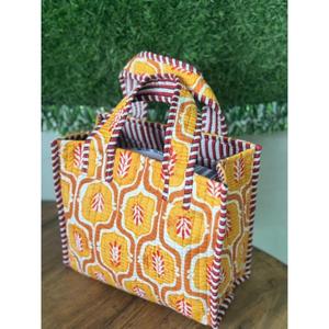 Sac fourre-tout en coton fait main, imprimé floral indien, mini sac à main vintage pour femme, petit sac de shopping, sac à main bohème - Product Image 1