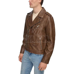 Veste d'hiver haut de gamme confectionnée en cuir résistant, intérieur doux et design élégant. - Product Image 2