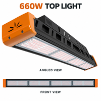 Produit # Lampe de culture LED à spectre complet 1-660W IP54 avec boîtier en aluminium, variateur RJ12 pour l'éclairage des cultures en serre et en intérieur