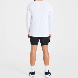 Wholesale Custom Logo OEM Men's Solid Black Sporty Running Shorts Quick Dry & Breathable Elastic Waist <b>Mid</b> Length Knitted Shorts - Product Image 4