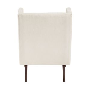 Poltrona Accent Wingback Contemporanea in Ciniglia Beige con Struttura in Compensato, 1 Pezzo, Arredamento per Soggiorno - Product Image 6