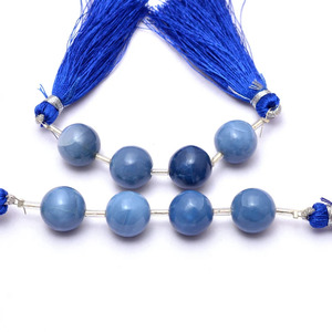 AAA+ Blue Opal 12mm Gemstone Smooth Round <b>Beads</b> Natural Blue Opal Semi Precious Gemstone <b>Loose</b> <b>Beads</b> for Jewelry Making Supplies - Product Image 3