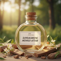Attar indien naturel à base de plantes, henné, huile de santal, sans alcool, longue durée, pour sandales Mehndi