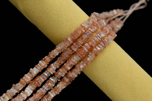 Alta calidad 5-5,5mm Sunstone Smooth Heishi Square Gemstone Beads Durable Stone Shape Beads - Product Image 5