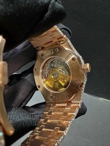 VVS Iced Moissanite Diamond Luxury Bustdown Hip Hop <b>Watch</b> for <b>Men</b> 41mm Automatic Movement <b>Wrist</b> Custom Stainless Steel Glass - Product Image 5