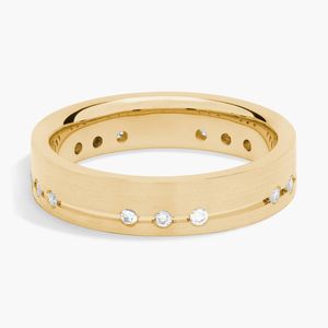 14K Yellow Gold Flush Set Lab Grown Diamond Band <b>Ring</b> - Product Image 5
