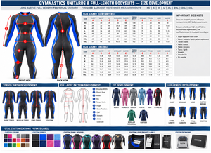 Gymnastics <b>Unitards</b> & Full-Length Bodysuits | Blue Black Color Blocked-Six Colors | Spandex/Polyester Sportswear | Quick Dry| - Product Image 6