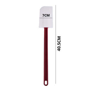 <b>Silicone</b> Spatula 40.5 cm with Long Plastic Maroon Handle Heat Resistant Baking Cooking <b>Tool</b> Durable Reusable - Product Image 2