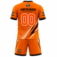 Ensemble de vêtements de sport unisexe de haute qualité personnalisé, taille plus, séchage rapide, respirant, col en V, 100% polyester, uniforme de football