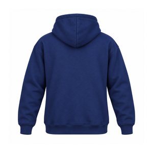 Sudadera con Capucha Lisa para Hombre, Color Sólido, Hombros Caídos, con Cordón Ajustable en la Capucha y Bolsillo Canguro - Product Image 3
