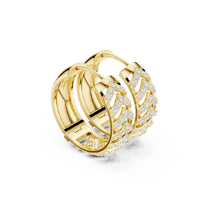 14K Rose Gold Round Lab-Grown Diamond Earrings for Women Party Wear Earring New Grown Diamond - Product Image 2