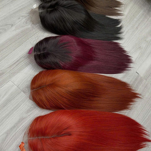 Peluca de cabello humano más vendida con cierre de encaje central, lisa, natural, para mujer, estilo suave, cabello virgen, color de proveedor. - Product Image 1