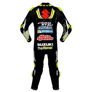 Traje de Carreras MotoCP de Cuero de Canguro/Vaca, Hecho a Medida por Zuzuki, Traje de Una Pieza Profesional con Triple Costura - Product Image 2