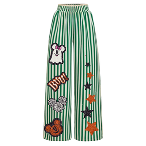 Pantalon à carreaux rouges tendance avec motif Jack Skellington, respirant, coupe longue et large, idéal pour le printemps/été - Product Image 3