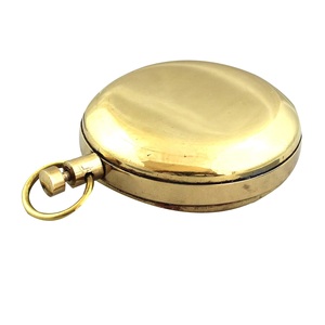 Boussole de poche magnétique artisanale en laiton antique, objet de collection nautique avec boîte en bois, décoration maritime vintage, cadeau - Product Image 3