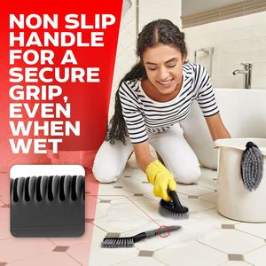 Set di 3 Spazzole Durevoli per Doccia con Manico Ergonomico, Spazzole per Pulizia Fughe e Superfici - Product Image 2
