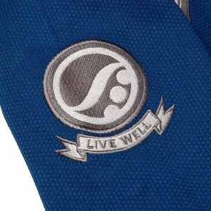 Kimono de Jiu-Jitsu BJJ para Competición Blue Atlas, Uniforme de 450 GSM, Tejido de Algodón Perlado, Ligero y de Secado Rápido - Product Image 5