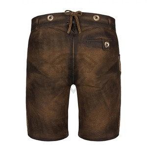 Pantalones Cortos de Cuero de Gamuza Bávara para Hombre, Cintura Alta, Color Sólido, Nuevos y Elegantes, Transpirables, Estilo Oktoberfest Alemán - Product Image 5