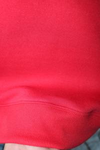 Terps Red <b>Mock</b> <b>Neck</b> Sweatshirt 100% Cotton White Applique Embroidery wide <b>neck</b> Sweatshirt Finer Threads - Product Image 4