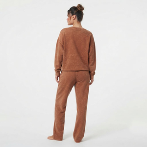 Conjunto Deportivo Oversize de Alta Calidad para Mujer, Lavado Ácido, Cuello Redondo, Hombros Caídos, Dos Piezas, Ropa Casual Urbana, Fabricante - Product Image 4