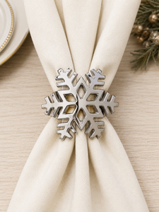 Modern Metal Snowflake Napkin Ring Christmas Table Decoration <b>Accessory</b> - Product Image 3