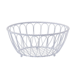 New Quality Metal Iron <b>Wire</b> <b>Basket</b> With Handle Black Finished Round Shape <b>for</b> Tabletop Living Room <b>Storage</b> <b>Baskets</b> - Product Image 2