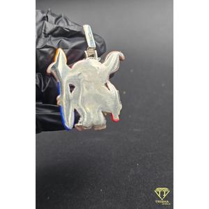 Collier à l'allure affirmée avec personnage de dessin animé, diamant Moissanite de qualité supérieure et style streetwear - Product Image 2