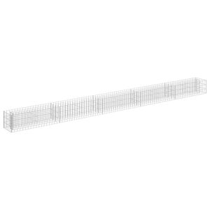 Jardinière surélevée en gabion 177,2 x 11,8 x 11,8 pouces en acier galvanisé argenté pour fleurs et plantes - Product Image 2