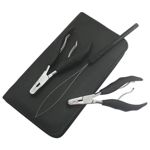 Micro Ring Hair Extension Pliers <b>Kit</b> 3 Pcs with Clamp Pliers and Need Link <b>Bead</b> Tool for Human Hair Extensions Salon Use - Product Image 1