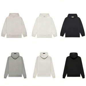 เสื้อฮู้ดผู้ชายทรงโอเวอร์ไซส์ สีพื้น มีกระเป๋า แขนยาว สวมใส่สบายๆ สำหรับฤดูใบไม้ร่วง ผ้าฝ้าย 100% ผ้าเฟรนช์เทอร์รี่ถัก รุ่น 2027 - Product Image 5