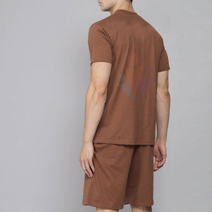 Custom Made <b>Design</b> Wholesale Summer Breathable High Quality <b>T</b>-<b>Shirt</b> & <b>Shorts</b> <b>Set</b> Solid Color 100% Cotton Made Cheap Price <b>Men</b> - Product Image 2