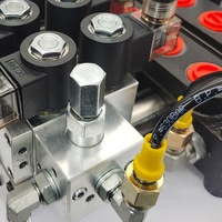 Vanne de commande directionnelle électro-hydraulique haute pression ZT-L20 à 4 bobines, 80 l/min, 12 V CC, levier manuel pour tracteur-chargeur