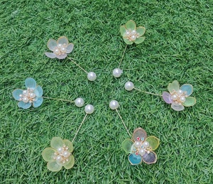 ชุดเข็มกลัดมุกลายดอกไม้ที่ทำด้วยมือและสง่างามสำหรับผู้หญิงหมุดสารีอเนกประสงค์เหมาะสำหรับโอกาสในเทศกาล - Product Image 1