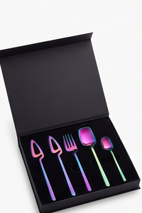 Ensemble de couverts à manche violet brillant, vaisselle unique en acier inoxydable, articles de table élégants pour la salle à manger moderne, la cuisine et les événements spéciaux - Product Image 6
