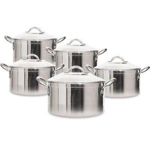 Nouvel ensemble de batterie de cuisine en acier inoxydable de haute qualité, compatible induction, avec casserole – Stock limité - Product Image 1