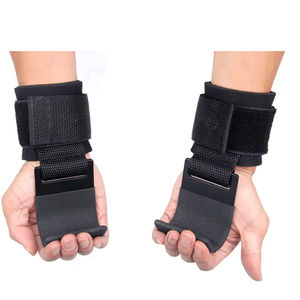 Crochets de musculation robustes pour la musculation, la force athlétique, avec sangles de soutien pour les poignets, poignées unisexes - Product Image 3