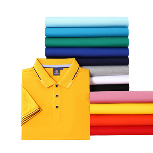 เสื้อโปโลแขนสั้นผู้ชาย ผ้าฝ้าย สีพื้น ระบายอากาศได้ดี เสื้อยืดลำลองแบบถัก ทรงปกติ ดีไซน์ติดกระดุม - Product Image 2