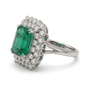 Bague de fiançailles minimaliste en platine et diamants AMI JEWELS AJ-1127, certification IGI, élégante, simple, scintillante, de luxe, pour mariage - Product Image 3