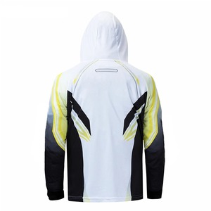 Sweat-shirt de pêche à capuche avec logo personnalisé, vêtements de performance, séchage rapide, polyester, manches longues, protection solaire UV UPF 50, chemises de pêche - Product Image 3